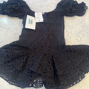Charo Ruiz Ibiza Dress. Brand new with tags never worn black eyelet.